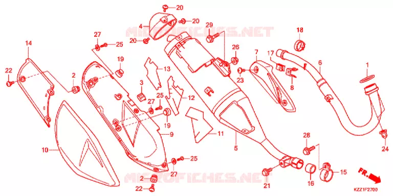 SILENCIEUX D'ECHAPPEMENT Honda MOTO 250 CRF 2016  CRF250LF