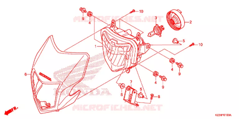 PHARE Honda MOTO 250 CRF 2015  CRF250LF