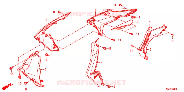 OUIES DE RADIATEUR Honda MOTO 250 CRF 2016  CRF250LF