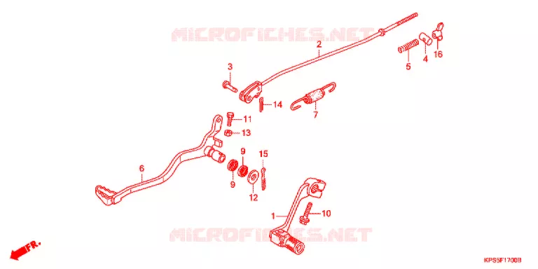 PEDALE Honda MOTO 230 CRF 2012  CRF230FB