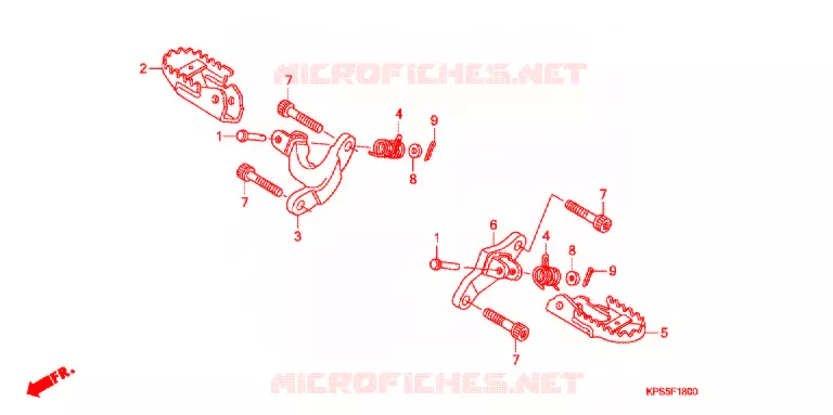 REPOSE PIED Honda MOTO 230 CRF 2012  CRF230FB