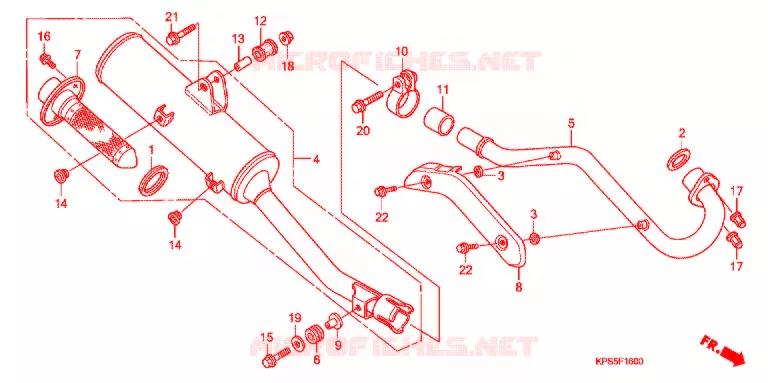 SILENCIEUX D'ECHAPPEMENT Honda MOTO 230 CRF 2014  CRF230FB