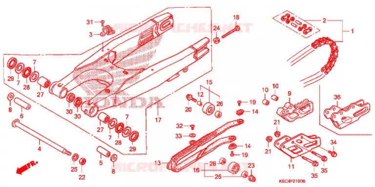BRAS OSCILLANT Honda MOTO 250 CRF 2008  CRF250X8