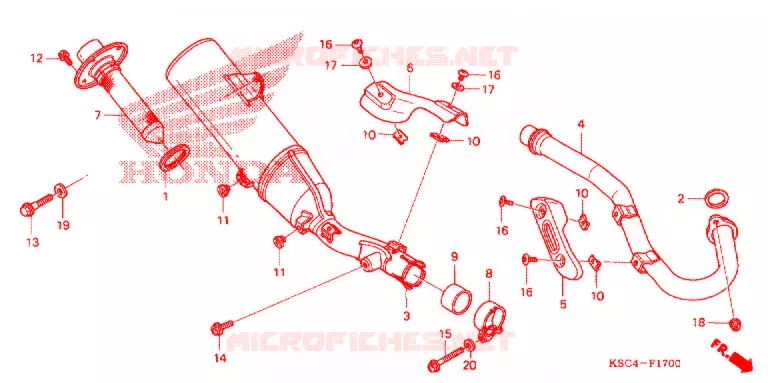 SILENCIEUX D'ECHAPPEMENT Honda MOTO 250 CRF 2009  CRF250X9