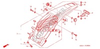 GARDE BOUE ARRIERE pour Honda CRF 250 X de 2012