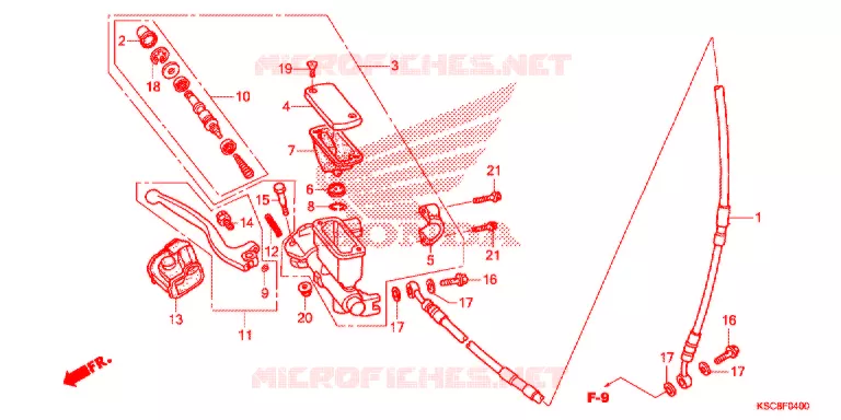 MAITRE CYLINDRE DE FREIN AVANT Honda MOTO 250 CRF 2015  CRF250XF