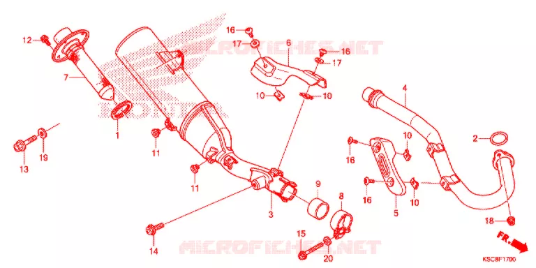 SILENCIEUX D'ECHAPPEMENT Honda MOTO 250 CRF 2016  CRF250XG