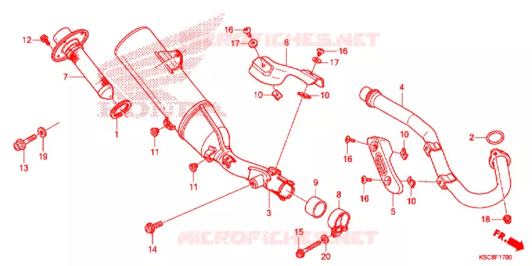 SILENCIEUX D'ECHAPPEMENT Honda MOTO 250 CRF 2017  CRF250XH