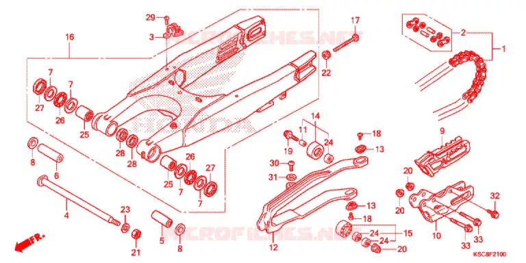 BRAS OSCILLANT Honda MOTO 250 CRF 2017  CRF250XH
