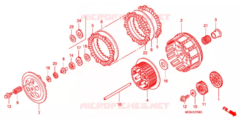 EMBRAYAGE Honda MOTO 450 CRF 2006  CRF450R6