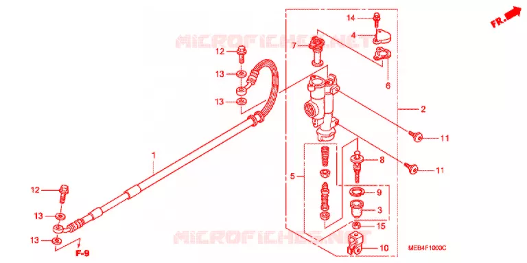 MAITRE-CYLINDRE DE FREIN ARRIERE Honda MOTO 450 CRF 2006  CRF450R6