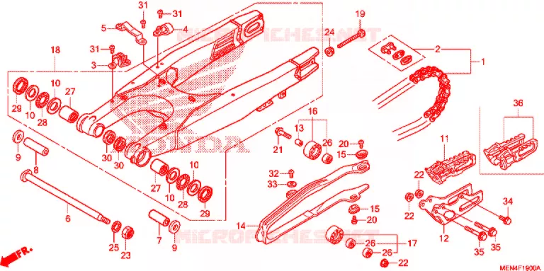 BRAS OSCILLANT Honda MOTO 450 CRF 2009  CRF450R9
