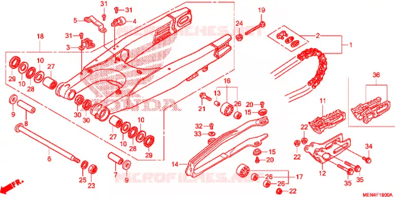 BRAS OSCILLANT Honda MOTO 450 CRF 2010  CRF450RA