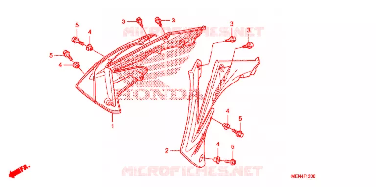 OUIES DE RADIATEUR Honda MOTO 450 CRF 2010  CRF450RA