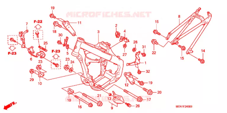 CADRE Honda MOTO 450 CRF 2011  CRF450RB