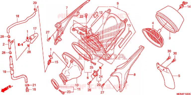 FILTRE A AIR Honda MOTO 450 CRF 2012  CRF450RC