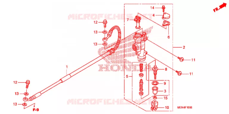 MAITRE-CYLINDRE DE FREIN ARRIERE Honda MOTO 450 CRF 2012  CRF450RC