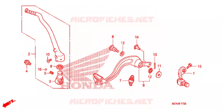PEDALE - KICK Honda MOTO 450 CRF 2012  CRF450RC