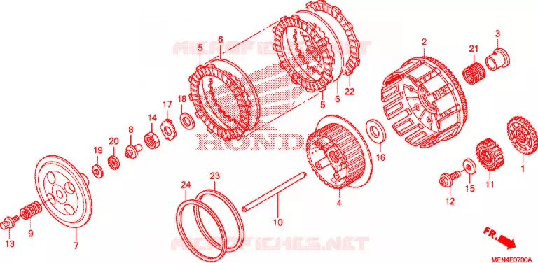 EMBRAYAGE Honda MOTO 450 CRF 2012  CRF450RC
