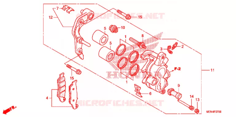 ETRIER DE FREIN AVANT Honda MOTO 450 CRF 2012  CRF450RC