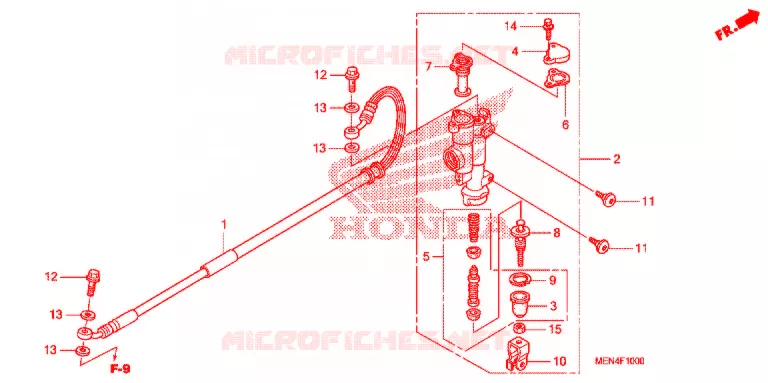 MAITRE-CYLINDRE DE FREIN ARRIERE Honda MOTO 450 CRF 2012  CRF450RC