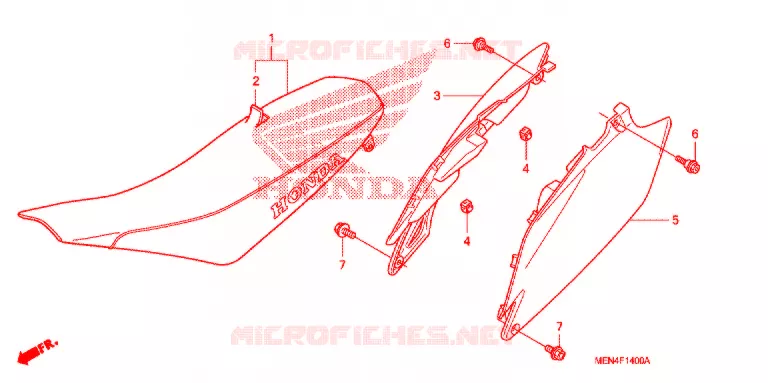 SELLE - CARENAGE Honda MOTO 450 CRF 2012  CRF450RC
