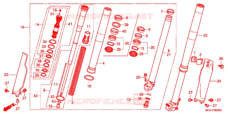 FOURCHE Honda MOTO 450 CRF 2012  CRF450RC