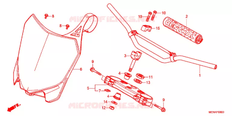 GUIDON - TE DE FOURCHE Honda MOTO 450 CRF 2015  CRF450RF