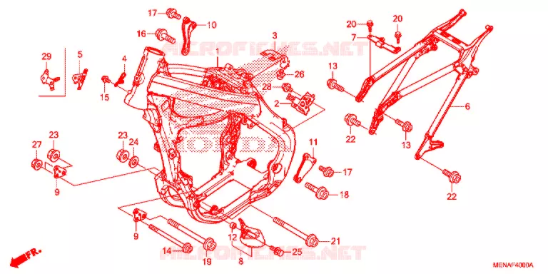 CADRE Honda MOTO 450 CRF 2016  CRF450RG