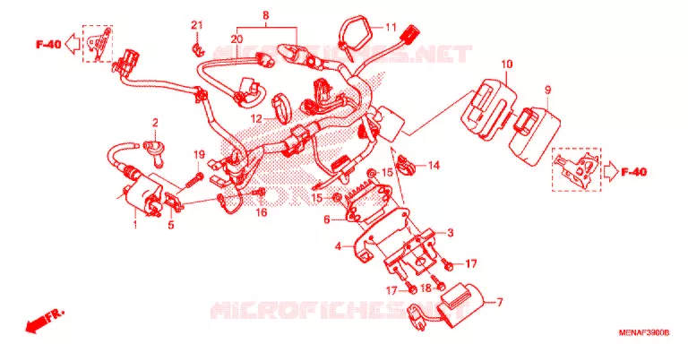 FAISCEAU DES FILS Honda MOTO 450 CRF 2016  CRF450RG