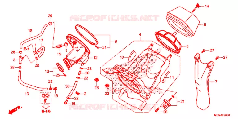 FILTRE A AIR Honda MOTO 450 CRF 2016  CRF450RG