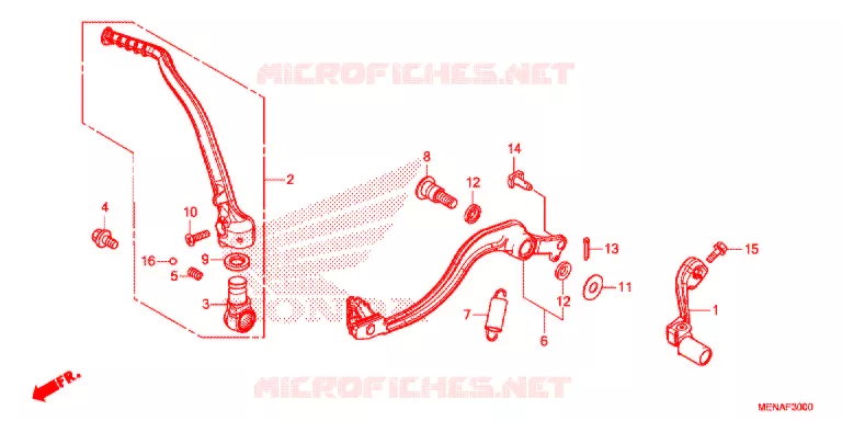 PEDALE - KICK Honda MOTO 450 CRF 2016  CRF450RG