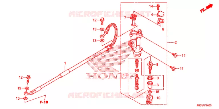 MAITRE CYLINDRE DE FREIN ARRIERE Honda MOTO 450 CRF 2016  CRF450RG