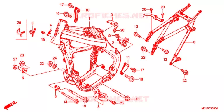 CADRE Honda MOTO 450 CRF 2016  CRF450RG