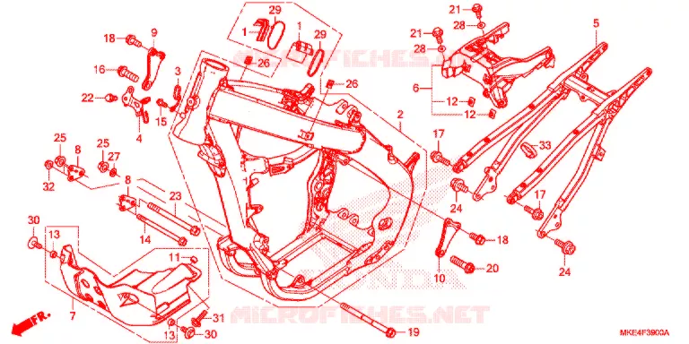CADRE Honda MOTO 450 CRF 2017  CRF450RH