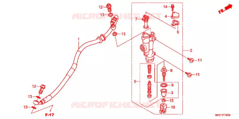 MAITRE CYLINDRE DE FREIN ARRIERE Honda MOTO 450 CRF 2017  CRF450RH