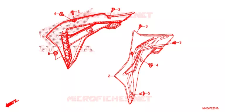 OUIES DE RADIATEUR (CRF450RX) Honda MOTO 450 CRF 2017  CRF450RXH