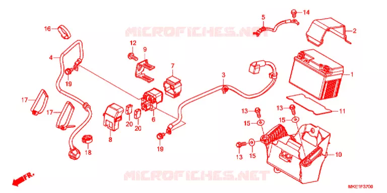 BATTERIE Honda MOTO 450 CRF 2017  CRF450RXH