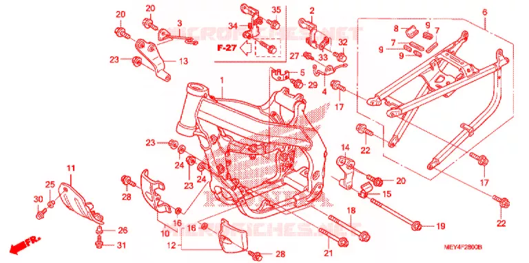 CADRE Honda MOTO 450 CRF 2006  CRF450X6