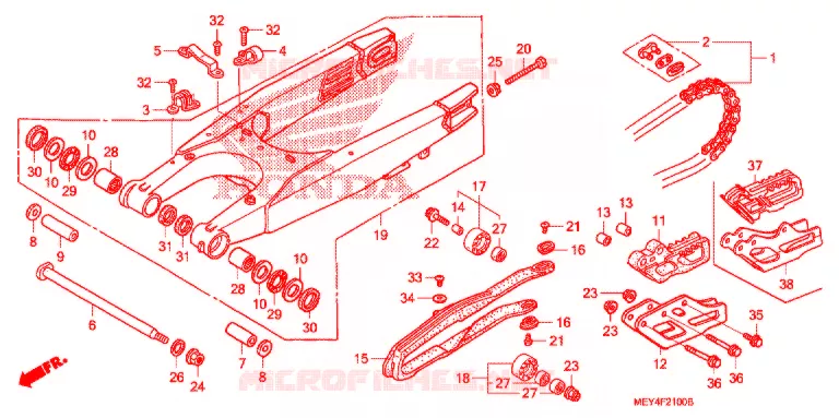 BRAS OSCILLANT Honda MOTO 450 CRF 2008  CRF450X8