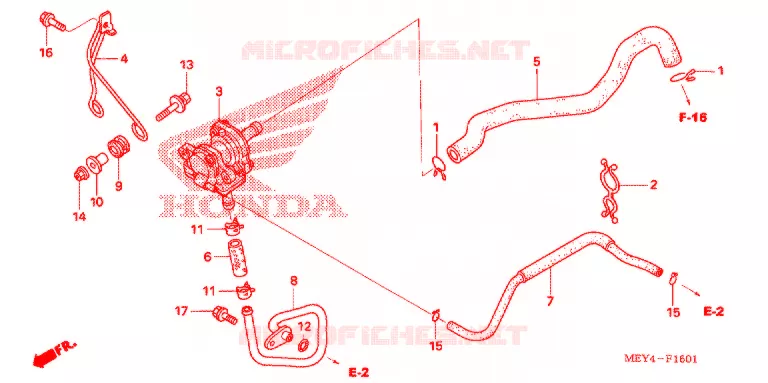 FILTRE A AIR - SOUPAPE D'AIR Honda MOTO 450 CRF 2008  CRF450X8