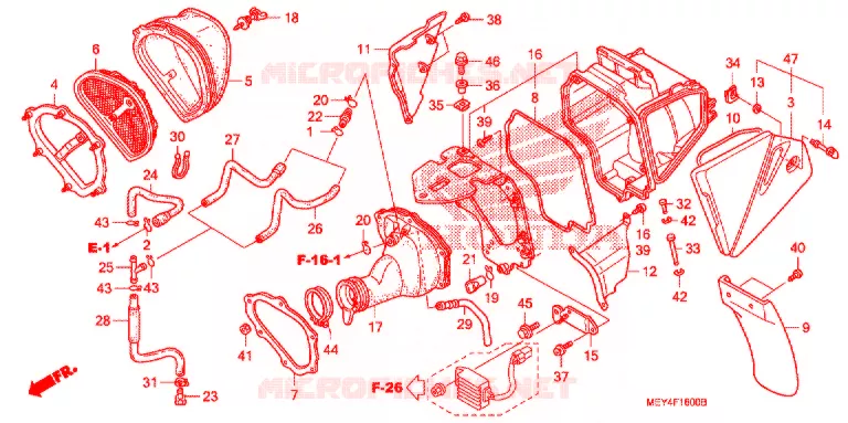 FILTRE A AIR Honda MOTO 450 CRF 2008  CRF450X8