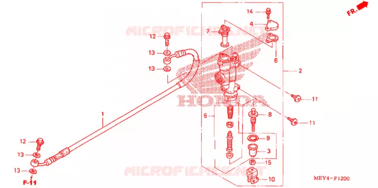 MAITRE-CYLINDRE DE FREIN ARRIERE Honda MOTO 450 CRF 2008  CRF450X8