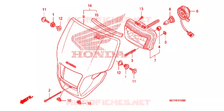 PHARE Honda MOTO 450 CRF 2009  CRF450X9