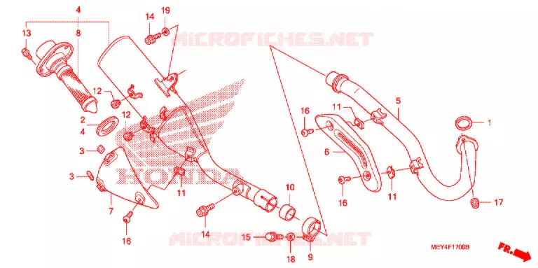 SILENCIEUX D'ECHAPPEMENT Honda MOTO 450 CRF 2009  CRF450X9