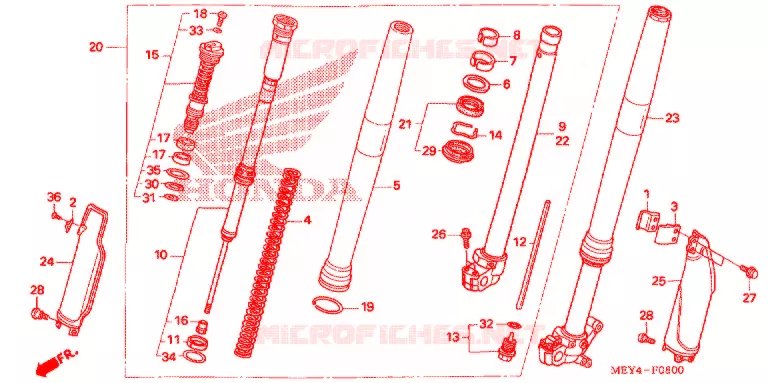 FOURCHE Honda MOTO 450 CRF 2009  CRF450X9