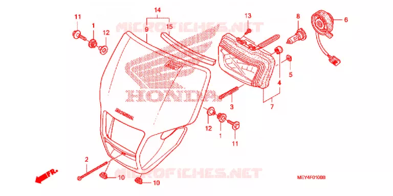PHARE Honda MOTO 450 CRF 2009  CRF450X9