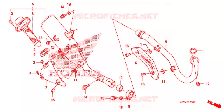 SILENCIEUX D'ECHAPPEMENT Honda MOTO 450 CRF 2009  CRF450X9