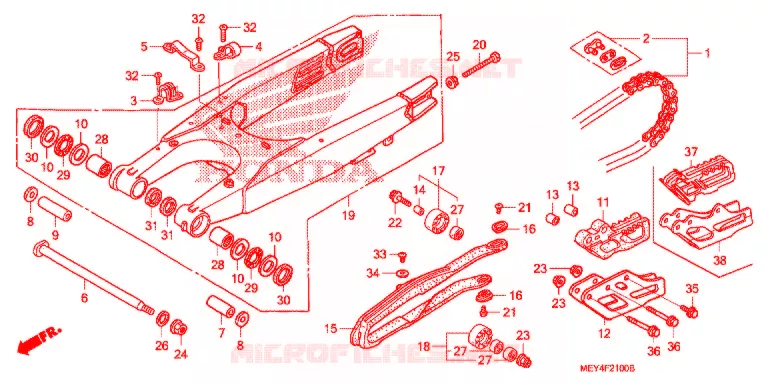 BRAS OSCILLANT Honda MOTO 450 CRF 2011  CRF450XB