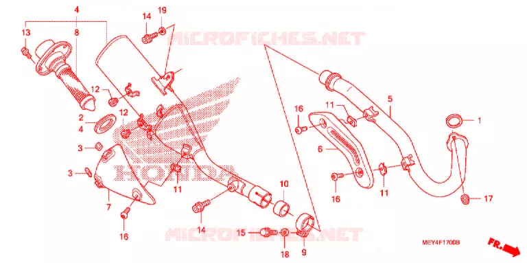 SILENCIEUX D'ECHAPPEMENT Honda MOTO 450 CRF 2011  CRF450XB